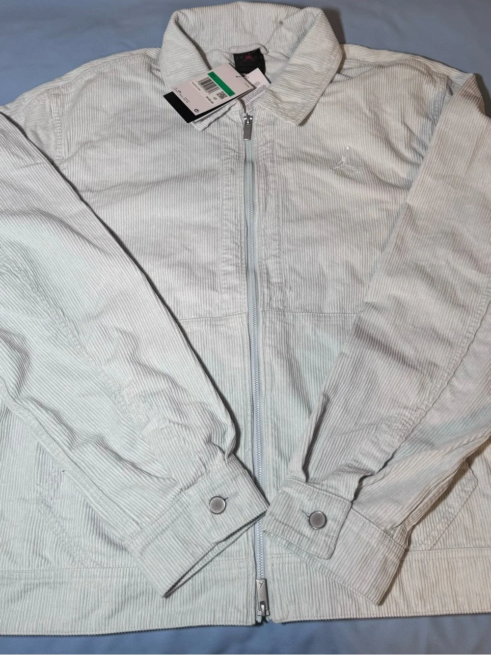 Nike Air Jordan Men’s Sz XL Corduroy Jacket Ice Blue Loose Fit New